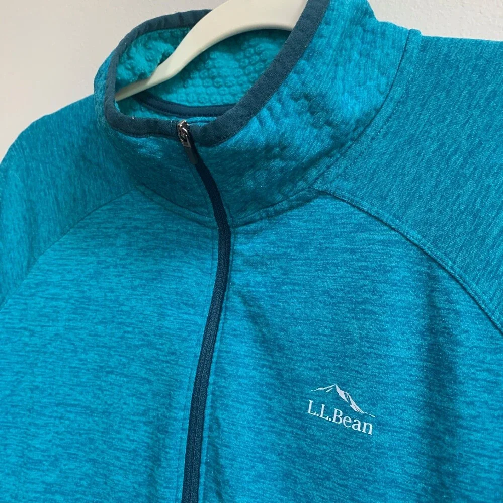 LL Bean 1/4 Zip Fleece Top Women's S Blue Hike Camp Long Sleeve Outdoor Pullover - Picture 3 of 8